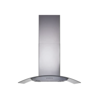 Coifa de Ilha Gourmet 180W, 90cm, Inox e vidro curvo, 220v, Cadence