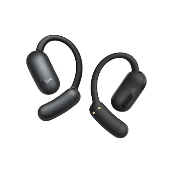 Soundcore AeroFit 2 da Anker Fone De Ouvido Bluetooth 5.4, Open-Ear, Ajustáveis e Confortáveis, Graves Intensos, Áudio Sem Fio Hi-Res, 42H de Reprodução, Carregamento Sem Fio, IP55, Preto
