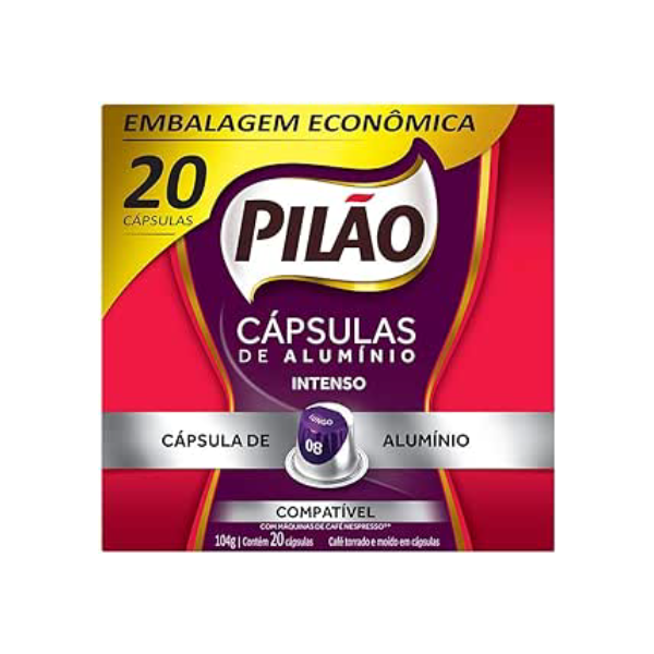 PILÃO Café Pilão Cápsula Intenso - com 20 Cápsulas - 104 Gramas
