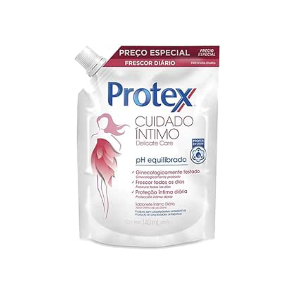 Sabonete Íntimo Líquido Protex Cuidado Íntimo Delicate Care 140ml Refil
