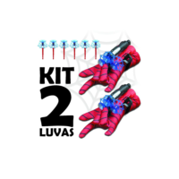 KIT 2 LUVAS LANÇA TEIAS ORIGINAL LANÇADOR DE DARDOS COM CORDINHA RESISTENTE  BRINQUEDO INFANTIL INTERATIVO CRIANÇA BONECO SUPER HERÓIS CORDA VENTOSA MENINO PRESENTE DIVERTIDO BARATO SPIDER TEIA HOMEM ARANHA MARVEL LIGA DA JUSTIÇA SPIDERMAN SPIDER-MAN