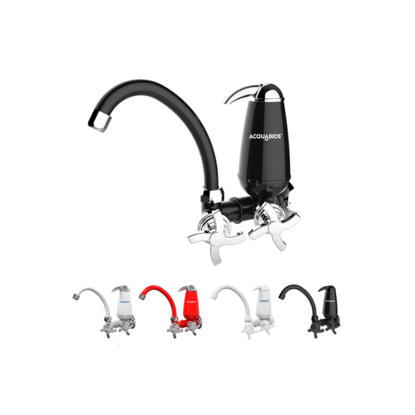 Torneira de Cozinha Com Filtro de Parede Com Bica Móvel E05 Quadriseta Acquabios