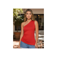 Blusa Feminino Um Ombro Só Assimetrico Casual M Ao Gg