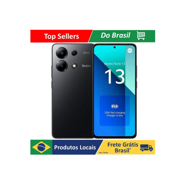 xiaomi Redmi Note 13 8GB/256GB Preto 4G Global  Lançamento (2024)