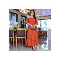 Vestido Thalia longo Ombro a ombro