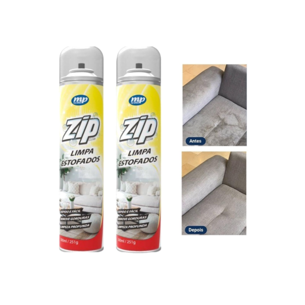 Kit 2 Unidades Limpa Estofados Spray Zip 300ml My Place Carro e Sofá