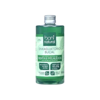 Enxaguante Bucal Natural e Vegano, Sem Flúor, Zero Álcool, Sem Parabeno, Menta e Melaleuca, Boni Natural, Verde