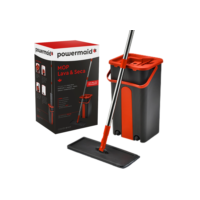 Mop Limpeza Rodo Mágico Giratório Esfregão Balde Flat Flash Powermaid
