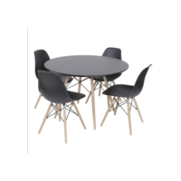 Conjunto Sala de Jantar Mesa Eames 70 cm + 4 Cadeiras Eames Pp Cores