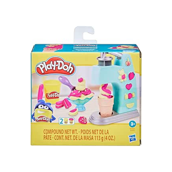 Play-Doh, Massinha de Modelar Infantil, Mini Sorveteria Divertida - Conjunto de Brinquedo com Acessórios e 2 Potes - A partir de 3 Anos