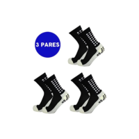 Kit 3 Pares Meia Antiderrapante Futebol Esportiva Meião Pro