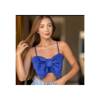 cropped   de laço  borboleta alfataria moda gringa verao
