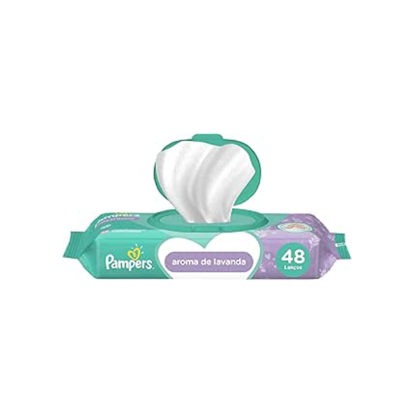 Lenços Umedecidos Pampers Aroma de Lavanda 48 Unidades, Pampers