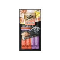 Petisco Sheba Cremoso Sabores Atum e Atum & Camarão Gatos Adultos 4 Uni