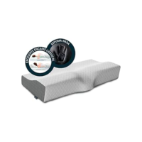 Travesseiro Cervical NASA - Coluna Relax - Suporte Ergonômico com Carvão Ativado e Elevação Lateral para Suporte Adicional