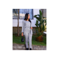 Conjunto feminino lanzinha 3 peças cardigan + regata+ calça