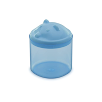 Adoleta Bebê Porta Cotonete Urso Translúcido Azul