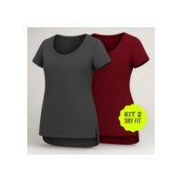 Kit 2 Blusa Tapa Bumbum Fitness Treino Academia Fashion