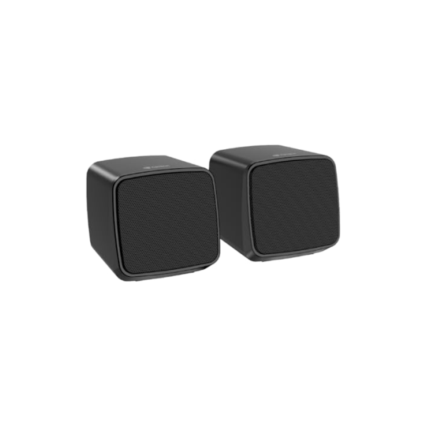 C3Tech Speaker 2.0 SP-40BK Preta conexao de audio P2 e alimentacao via USB