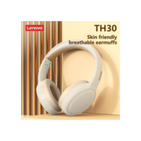 Lenovo-TH30 Auscultadores Sem Fio com Microfone, Bluetooth 5.3 Fones De Ouvido, Dobrável Gaming Headset, Esporte Fone De Ouvido, Música Earbuds, Original