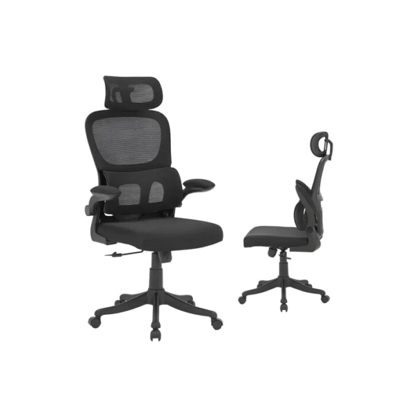 Cadeira de escritório Python Fly XHOCB07 ergonômica preta com estofado de mesh