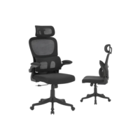 Cadeira de escritório Python Fly XHOCB07 ergonômica preta com estofado de mesh