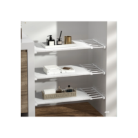 Ajustável Organizador Do Armário De Armazenamento Prateleira Space-Saving Cozinha Roupeiro Prateleiras Titulares