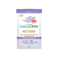 Baby Dove Sabonete Líquido De Glicerina Hidratação Relaxante Hora De Dormir Sachê 180Ml Refil