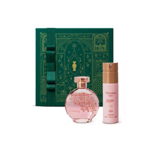 Presente Floratta Rose: Colônia 75ml + Body Spray 100ml + Caixa Presenteável