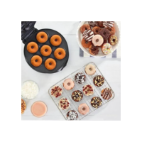 Mini Maquina De Donuts Café Da Manhã Capacidade Para 7 Mini Rosquinha Elétrica 110V Portátil