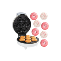 Mini Maquina De Donuts Café Da Manhã Capacidade Para 7 Mini Rosquinha Elétrica 110V Portátil