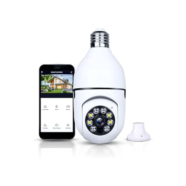 Camera Ip Inteligente 1080P Wifi Lampada Panoramica Giratória 360° Yoosee Espiã e Segurança | Alpha Ecom
