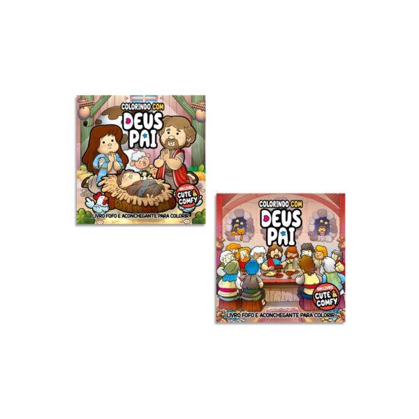 Combo Cute & Comfy Colorindo com Deus Pai Edição 01 - Kit com 2 Livros