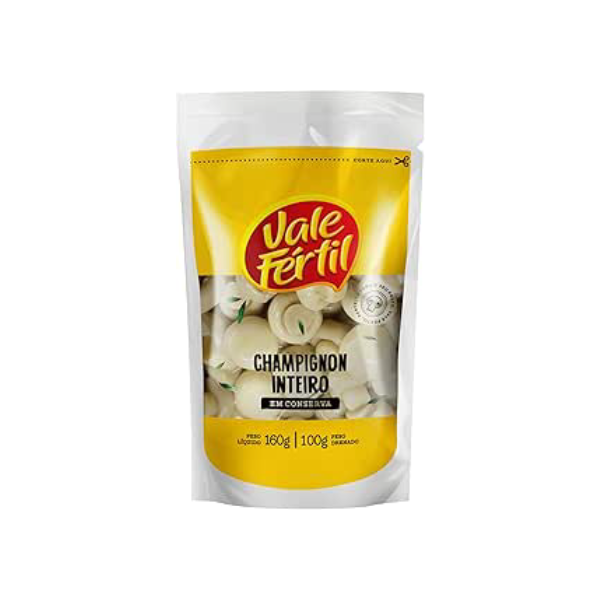 Vale Fértil Cogumelo Champignon Em Conserva Inteiro Sachê 160G