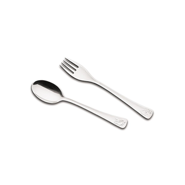 Tramontina 66970030 Jogo de Talheres Infantil Aço Inox com 2 Peças, Prata