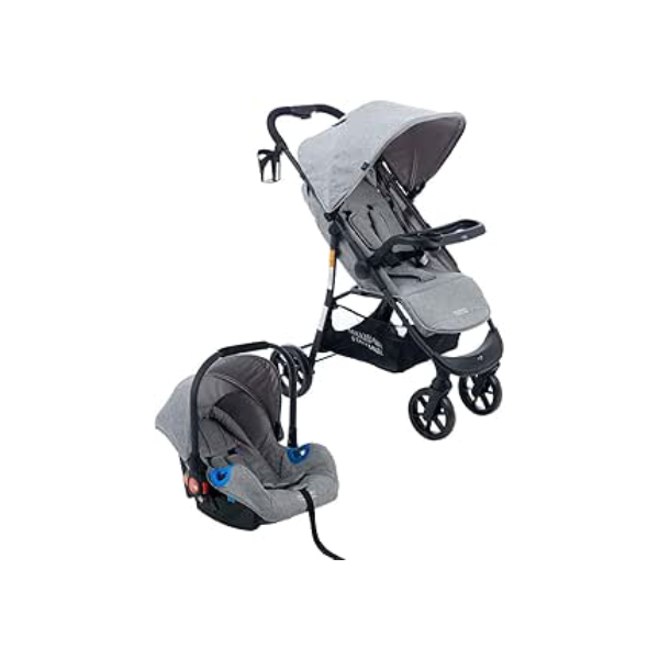 Carrinho de Bebê Com Bebê Conforto Startravel - Maxi Baby (Cinza)