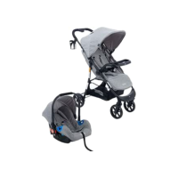 Carrinho de Bebê Com Bebê Conforto Startravel - Maxi Baby (Cinza)