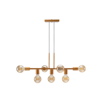 Luminária de teto Pendente Rubis para 7 Lâmpadas 68cm moderno industrial (Estilo Jabuticaba)