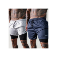 Kit 2 Shorts 2 Em 1 Masculino Dryfit Academia