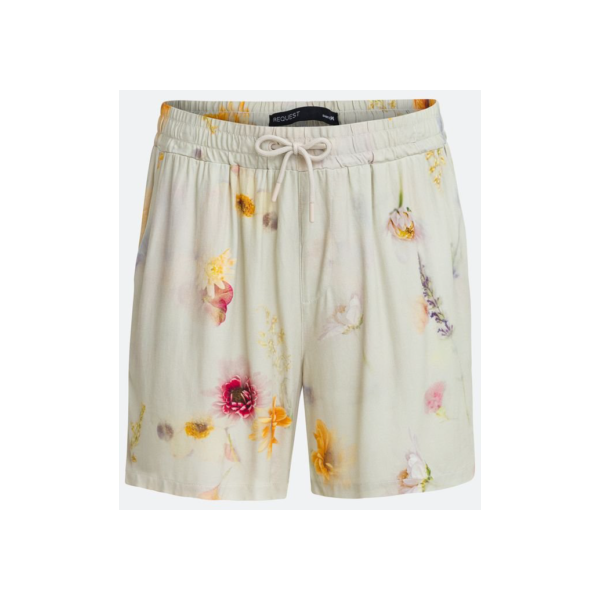 Bermuda Boardshort em Viscose com Estampa Floral Branco