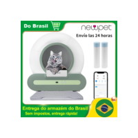 Newpet Caixa de areia para gatos automática e inteligente com limpeza automática Bandeja de areia para gatos com controle de aplicativo 65L Arenero Gato desodorizador iônico