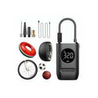 Bomba de Ar Digital Mini Calibrador Compressor de Pneus Carro Moto Bike Com Lanterna Led Portátil