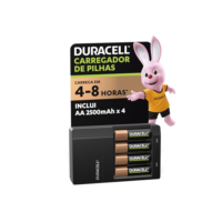 Duracell Carregador de Pilhas Recarregáveis AA e AAA Com 4 Pilhas AA Inclusas – Bivolt