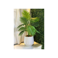 Planta Artificial Palmeira Com Vaso Origami Polietileno