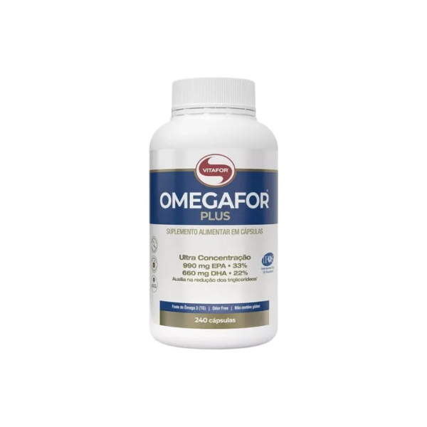 Omegafor Plus Vitafor 240 Cápsulas Óleo De Peixe 3 Sem Sabor