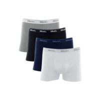 Kit 4 Cuecas Boxer Cotton Elástico Algodão Conforto Mash