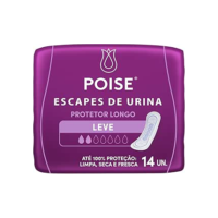 Poise® Protetor Diário para Escapes de Urina Longo Leve 14un