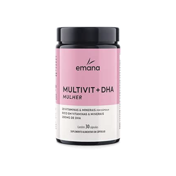 Emana Suplemento Vitamínico Multivit + DHA Mulher - 30 Cápsulas