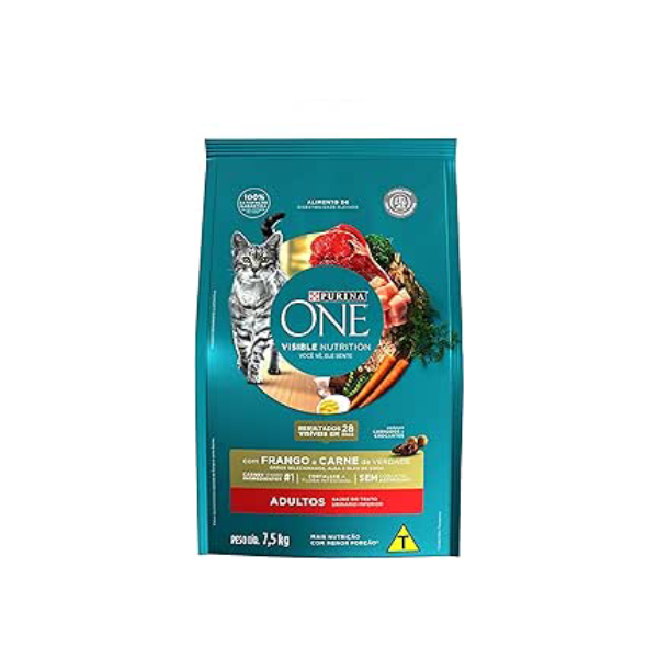 Purina One Nestlé® Purina® One® Ração Seca Para Gatos Adultos Todas As Raças Frango E Carne 7 5Kg