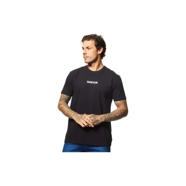 Camiseta Casual Masculina Intense Texture Preto Calvin Klein